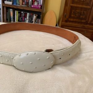 Ostrich skin belt